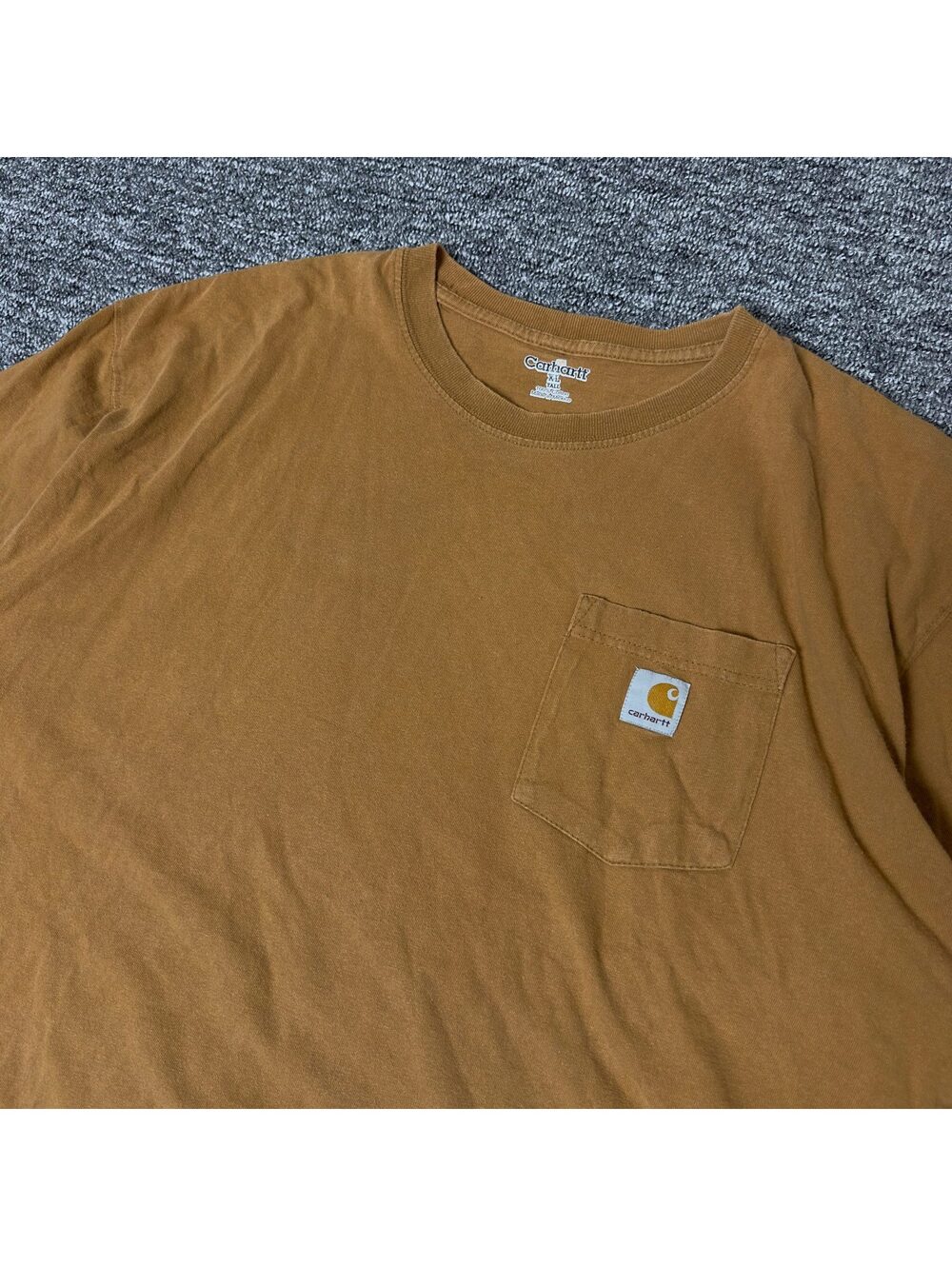Carhartt Pocket Tee Mens XL Tall Brown Workwear